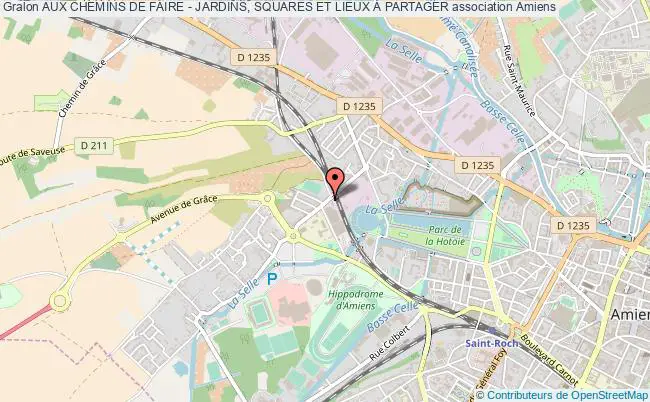 plan association Aux Chemins De Faire - Jardins, Squares Et Lieux À Partager Amiens