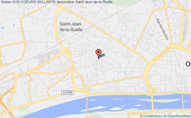 plan association Aux Coeurs Vaillants Saint-Jean-de-la-Ruelle