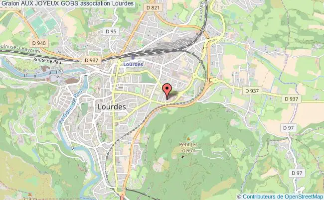 plan association Aux Joyeux Gobs Lourdes
