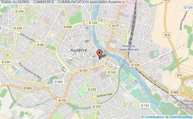 plan association Auxerre - Commerce - Communication Auxerre