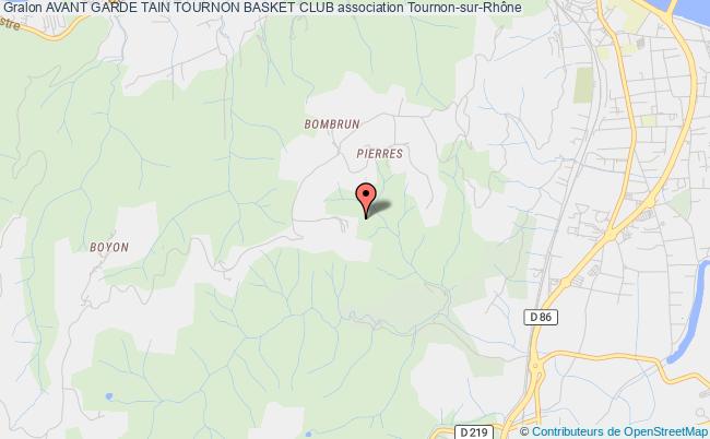 plan association Avant Garde Tain Tournon Basket Club Tournon-sur-Rhône