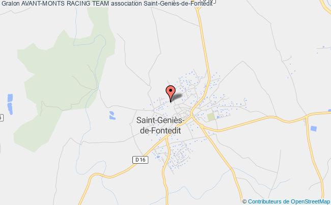 plan association Avant-monts Racing Team Saint-Geniès-de-Fontedit