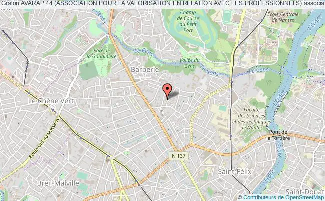 plan association Avarap 44 (association Pour La Valorisation En Relation Avec Les Professionnels) Nantes