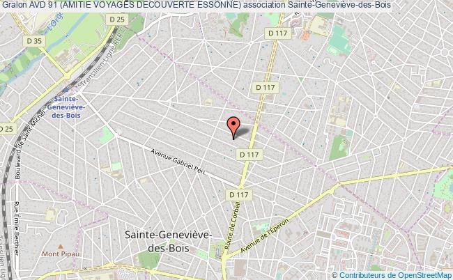 plan association Avd 91 (amitie Voyages Decouverte Essonne) Sainte-Geneviève-des-Bois