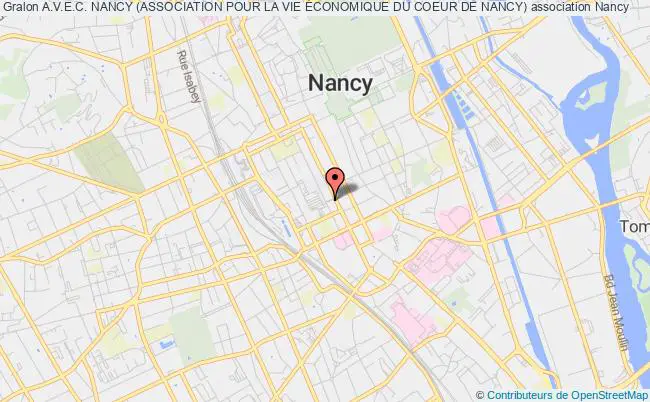 plan association A.v.e.c. Nancy (association Pour La Vie Économique Du Coeur De Nancy) Nancy