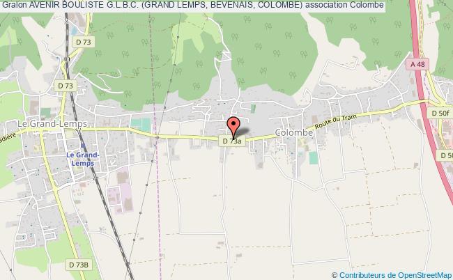 plan association Avenir Bouliste G.l.b.c. (grand Lemps, Bevenais, Colombe) Colombe