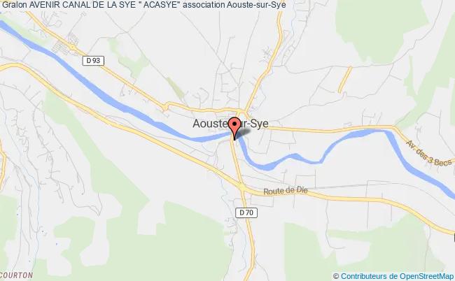 plan association Avenir Canal De La Sye " Acasye" Aouste-sur-Sye