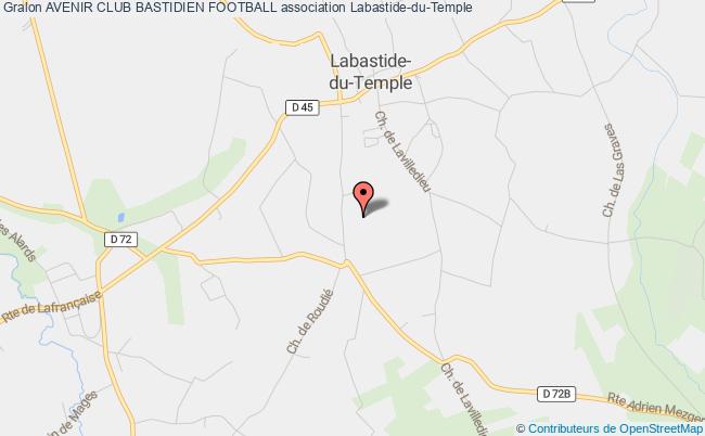 plan association Avenir Club Bastidien Football Labastide-du-Temple