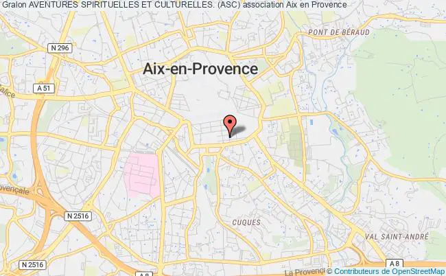 plan association Aventures Spirituelles Et Culturelles. (asc) Aix-en-Provence