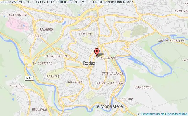 plan association Aveyron Club HaltÉrophilie-force AthlÉtique Rodez