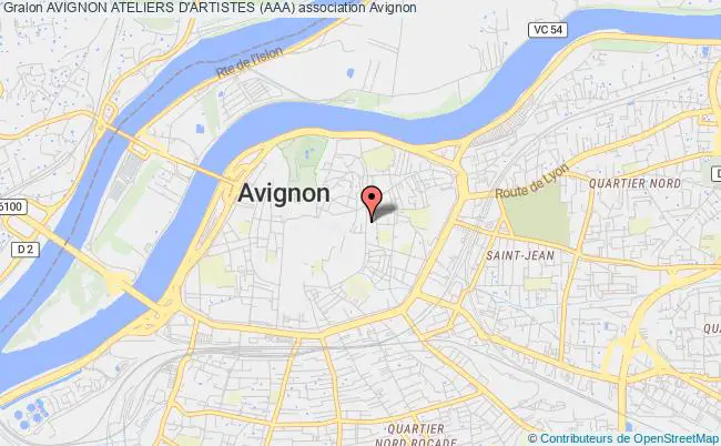 plan association Avignon Ateliers D'artistes (aaa) Avignon