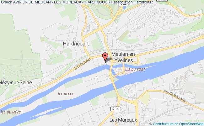 plan association Aviron De Meulan - Les Mureaux - Hardricourt Hardricourt