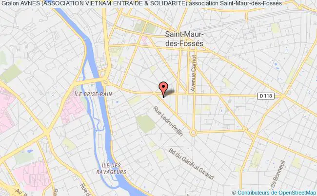 plan association Avnes (association Vietnam Entraide & Solidarite) Saint-Maur-des-Fossés
