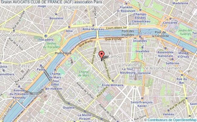 plan association Avocats Club De France (acf) Paris