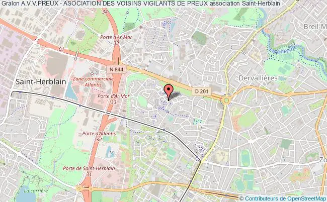 plan association A.v.v.preux - Asociation Des Voisins Vigilants De Preux Saint-Herblain