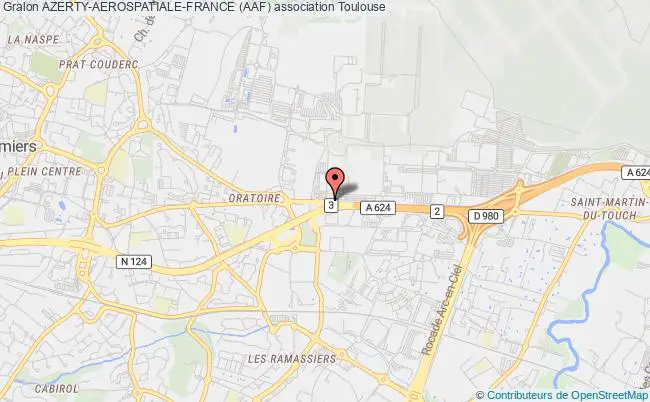 plan association Azerty-aerospatiale-france (aaf) Toulouse Cedex 09