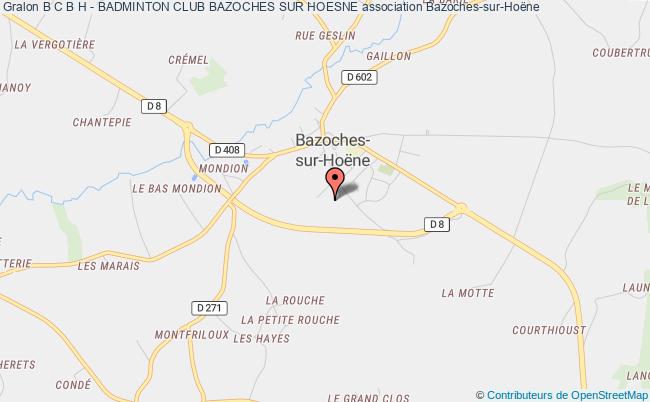 plan association B C B H - Badminton Club Bazoches Sur Hoesne Bazoches-sur-Hoëne