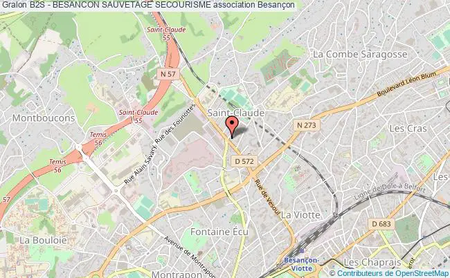 plan association B2s - Besancon Sauvetage Secourisme Besançon