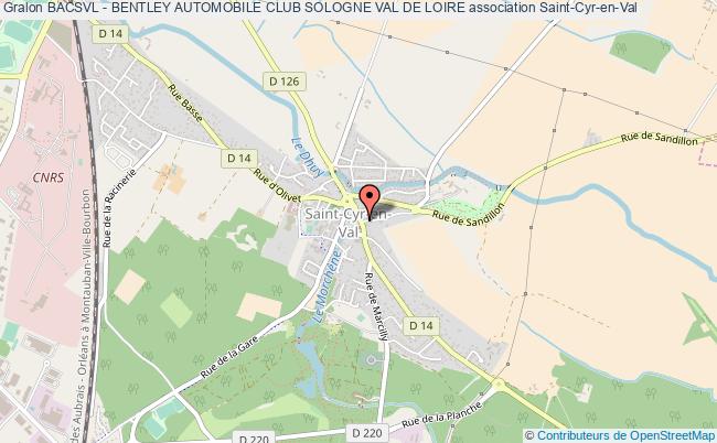 plan association Bacsvl - Bentley Automobile Club Sologne Val De Loire Saint-Cyr-en-Val
