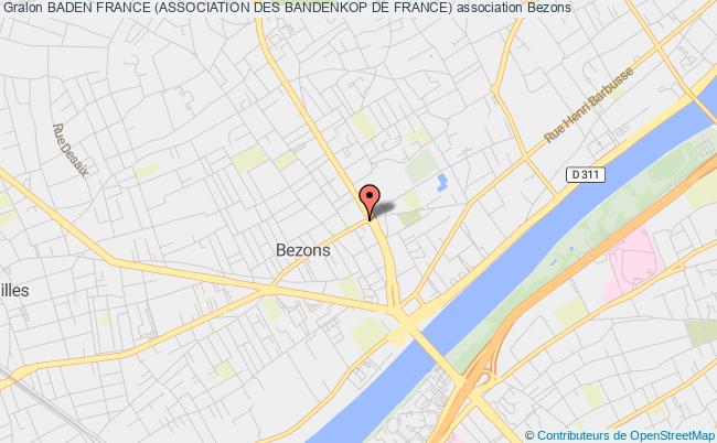 plan association Baden France (association Des Bandenkop De France) Bezons