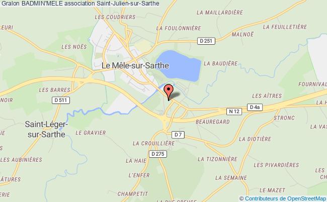 plan association Badmin'mele Saint-Julien-sur-Sarthe