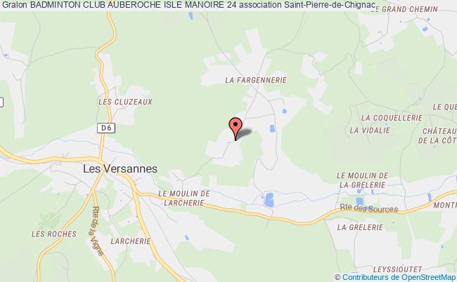 plan association Badminton Club Auberoche Isle Manoire 24 Saint-Pierre-de-Chignac