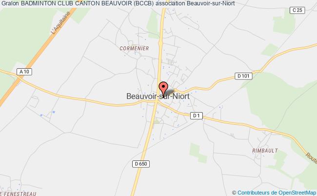 plan association Badminton Club Canton Beauvoir (bccb) Beauvoir-sur-Niort