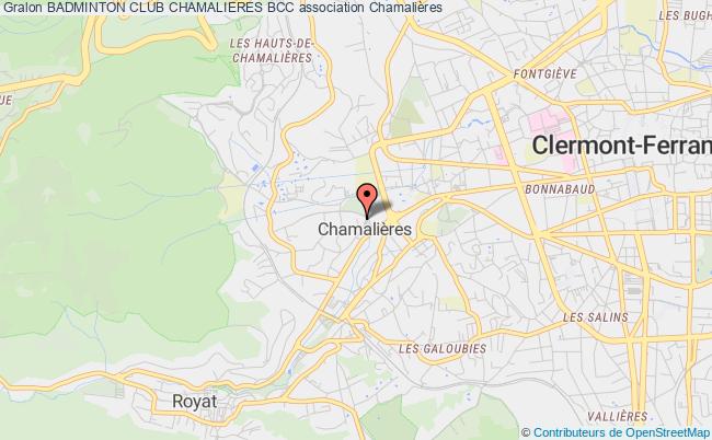 plan association Badminton Club Chamalieres Bcc Chamalières