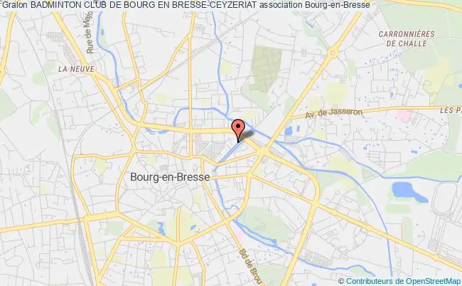plan association Badminton Club De Bourg En Bresse-ceyzeriat Bourg-en-Bresse
