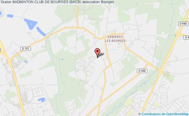 plan association Badminton Club De Bourges (bacb) Bourges