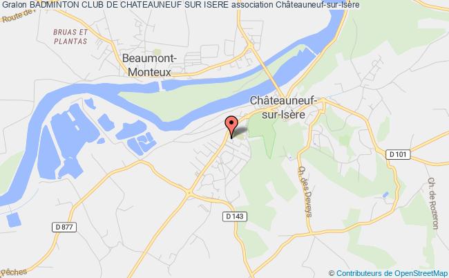 plan association Badminton Club De Chateauneuf Sur Isere Châteauneuf-sur-Isère