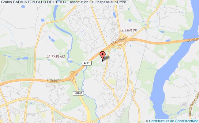 plan association Badminton Club De L'erdre Chapelle-sur-Erdre