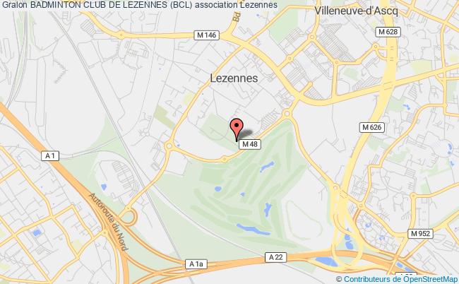 plan association Badminton Club De Lezennes (bcl) Lezennes
