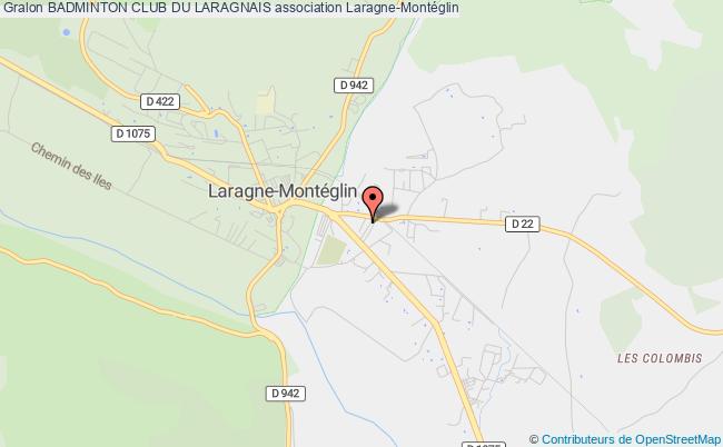plan association Badminton Club Du Laragnais Laragne-Montéglin