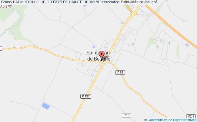 plan association Badminton Club Du Pays De Sainte Hermine Sainte-Hermine