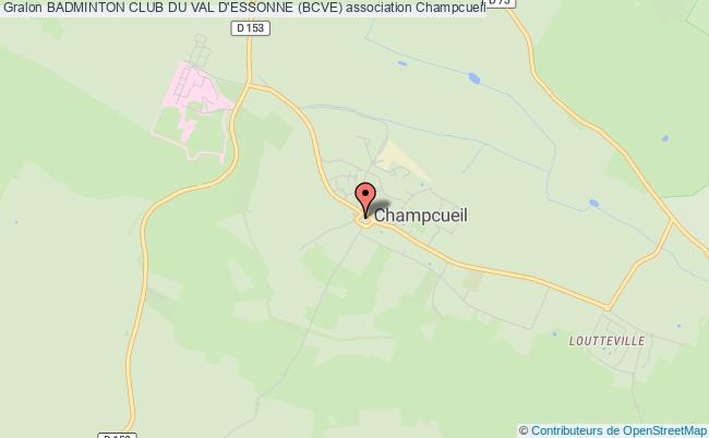 plan association Badminton Club Du Val D'essonne (bcve) Champcueil