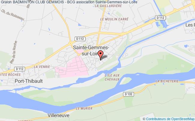 plan association Badminton Club Gemmois - Bcg Sainte-Gemmes-sur-Loire