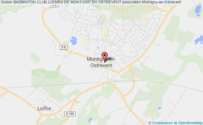plan association Badminton Club Loisirs De Montigny En Ostrevent Montigny-en-Ostrevent