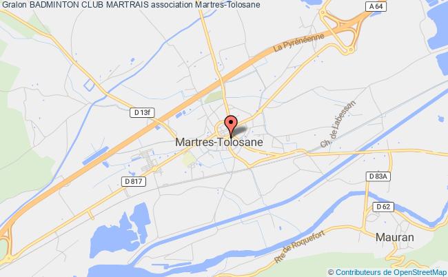 plan association Badminton Club Martrais Martres-Tolosane