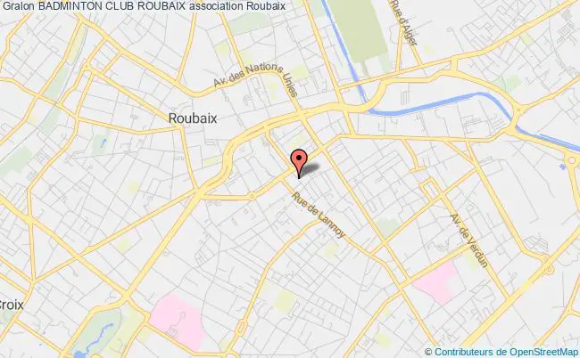 plan association Badminton Club Roubaix Roubaix