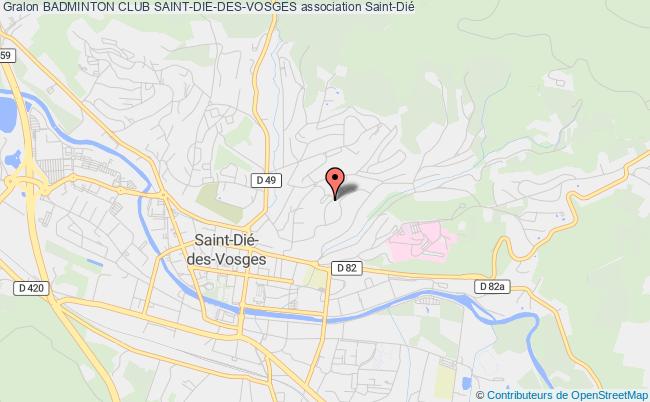 plan association Badminton Club Saint-die-des-vosges Saint-Dié-des-Vosges