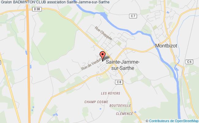 plan association Badminton Club Sainte-Jamme-sur-Sarthe