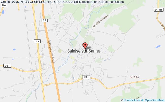 plan association Badminton Club Sports Loisirs Salaisien Salaise-sur-Sanne
