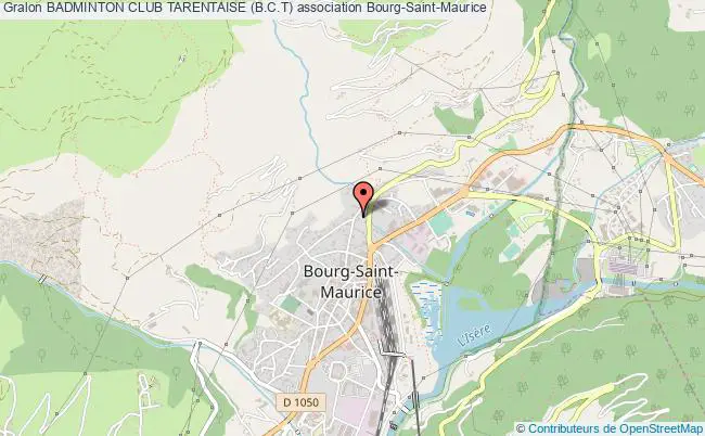 plan association Badminton Club Tarentaise (b.c.t) Bourg-Saint-Maurice