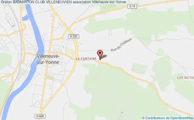 plan association Badminton Club Villeneuvien Villeneuve-sur-Yonne