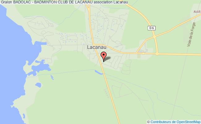 plan association Badolac - Badminton Club De Lacanau Lacanau