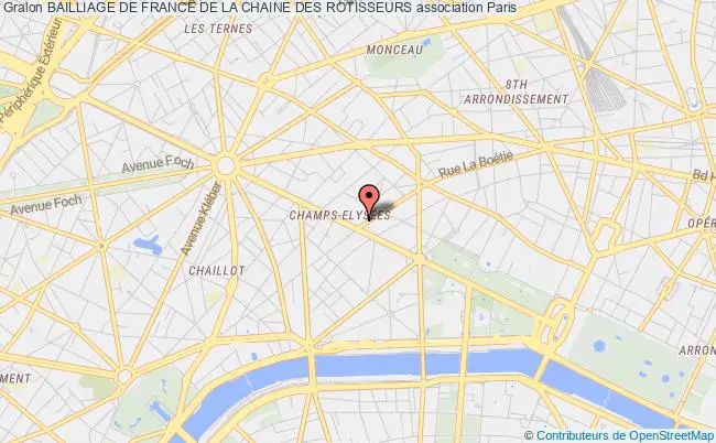 plan association Bailliage De France De La Chaine Des Rotisseurs Paris 8e