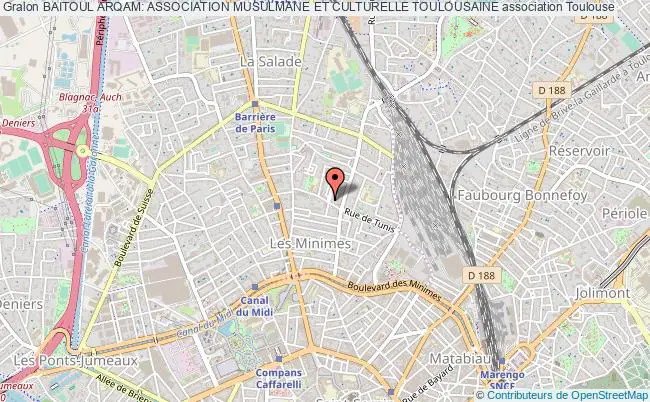 plan association Baitoul Arqam: Association Musulmane Et Culturelle Toulousaine Toulouse