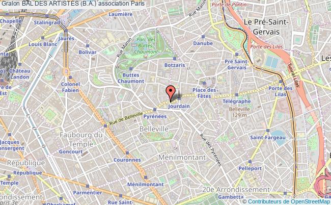 plan association Bal Des Artistes (b.a.) Paris