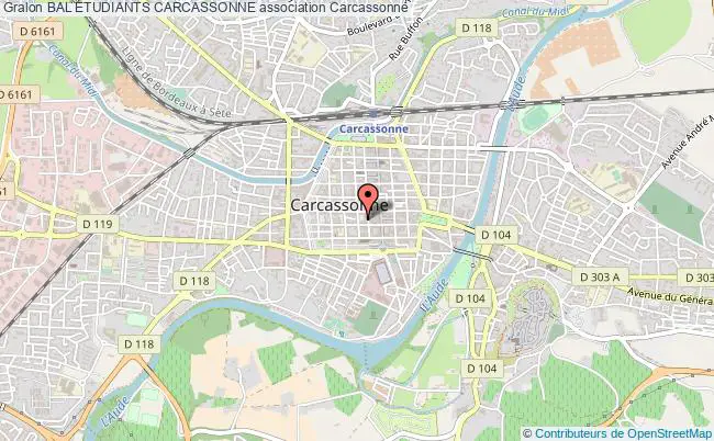 plan association Bal Etudiants Carcassonne Carcassonne
